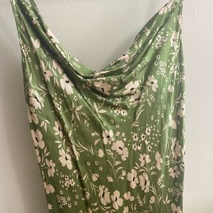 Women silk floral dress